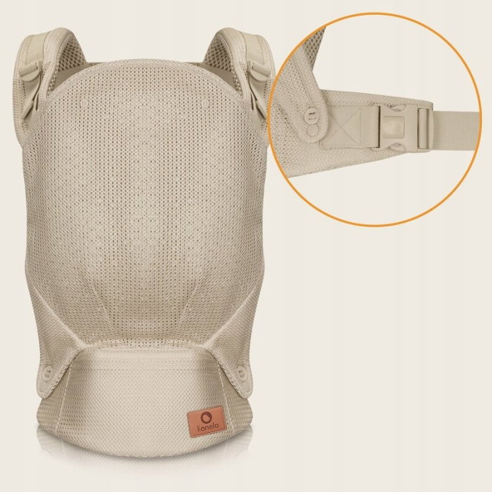 Marsupiu ergonomic, Lionelo, Margareet Air, 3 pozitii de purtare, Certificat de Institutul International pentru Displazie de Sold, 4 luni+, Pana la 20 Kg, Material respirabil 3D Air Mesh, Bej [11]