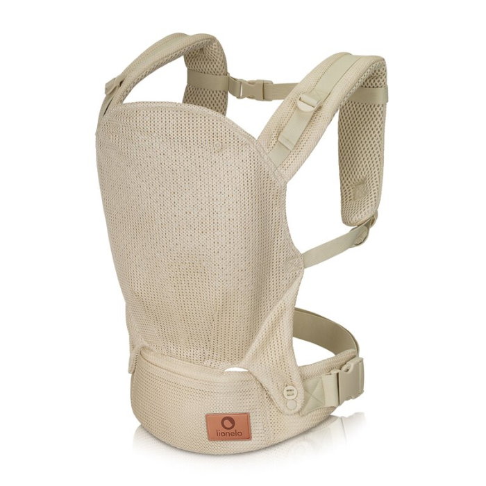 Marsupiu ergonomic, Lionelo, Margareet Air, 3 pozitii de purtare, Certificat de Institutul International pentru Displazie de Sold, 4 luni+, Pana la 20 Kg, Material respirabil 3D Air Mesh, Bej [1]