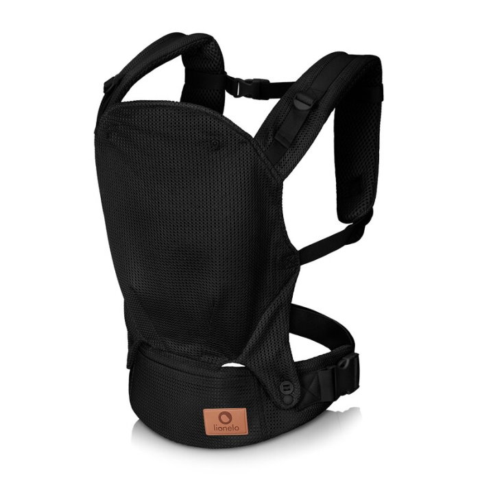 Marsupiu ergonomic, Lionelo, Margareet Air, 3 pozitii de purtare, Certificat de Institutul International pentru Displazie de Sold, 4 luni+, Pana la 20 Kg, Material respirabil 3D Air Mesh, Negru [1]