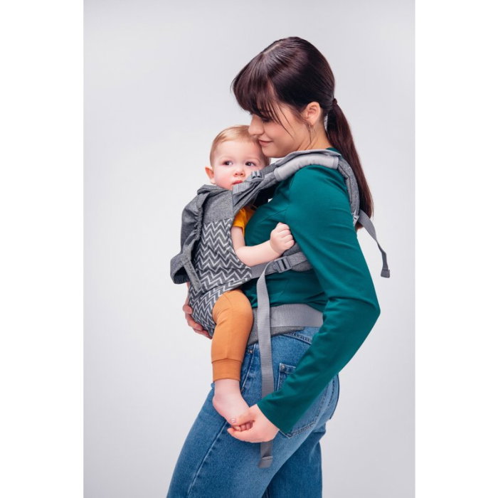 Marsupiu ergonomic, Lionelo, Margareet Air, 3 pozitii de purtare, Certificat de Institutul International pentru Displazie de Sold, 4 luni+, Pana la 20 Kg, Material respirabil 3D Air Mesh, Negru [18]