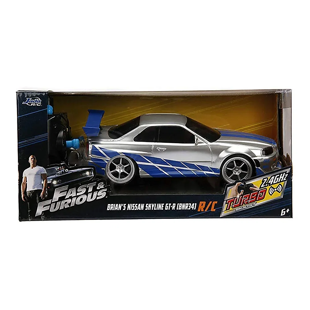 Masina Jada Toys Fast and Furious Nissan Skyline GTR 1:24 cu telecomanda 6 ani + [9]