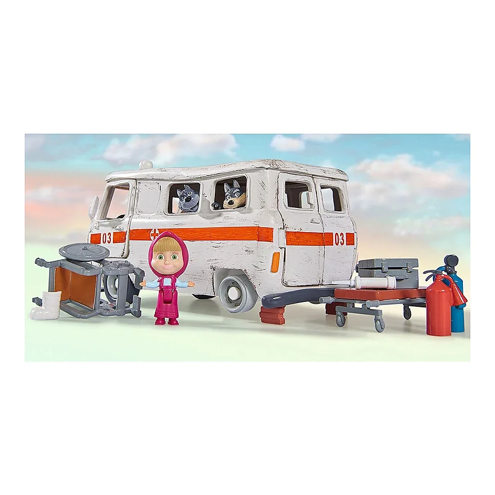 Masina Simba Masha and the Bear Ambulance cu accesorii 3 ani + [5]