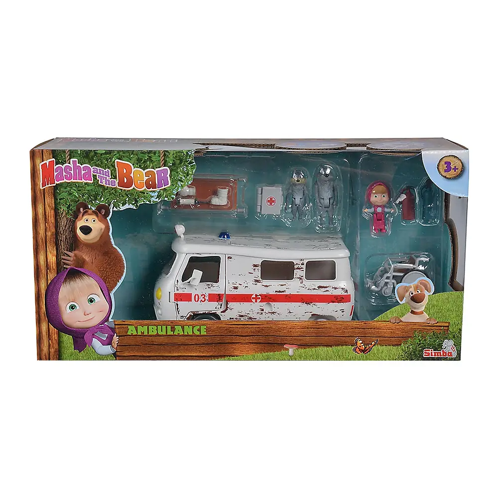 Masina Simba Masha and the Bear Ambulance cu accesorii 3 ani + [8]