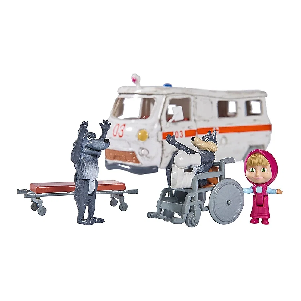 Masina Simba Masha and the Bear Ambulance cu accesorii 3 ani + [2]