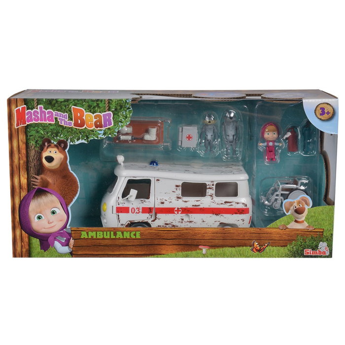 Masina Simba Masha and the Bear Ambulance cu accesorii 3 ani + [8]