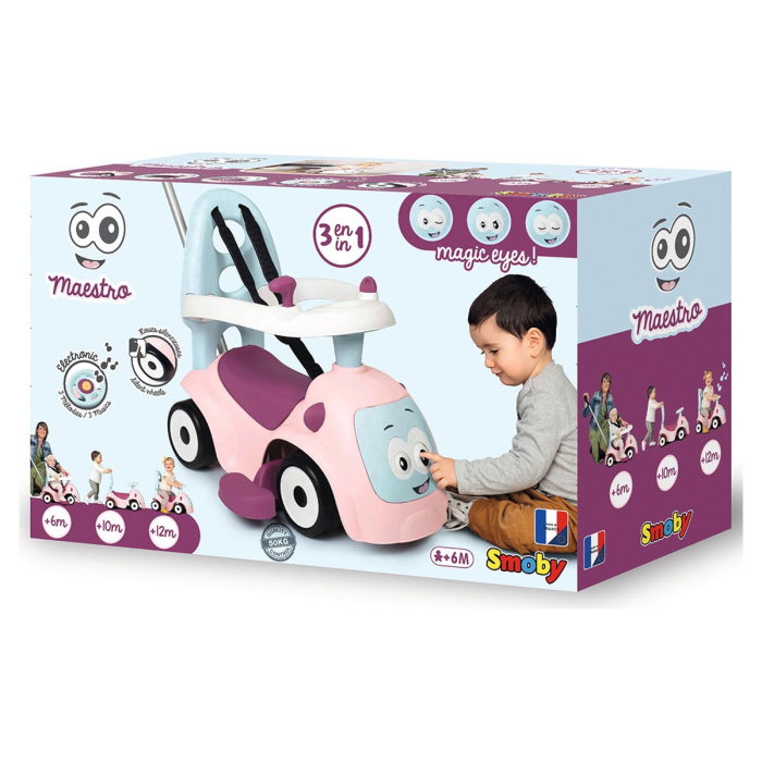 Masinuta de impins Smoby Maestro pink 36 luni [6]