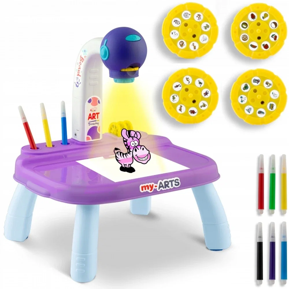 Masuta cu proiector pentru desene Ricokids - Mov 3 ani+ [2]