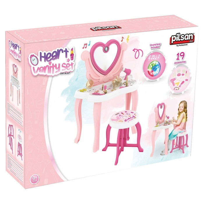 Masuta de machiaj de jucarie, Hearth pink - Pilsan 3 ani + [2]