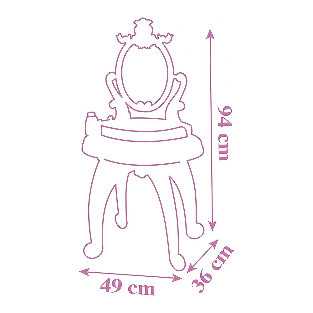 Masuta de machiaj Disney Princess 2 in 1 roz cu accesorii Smoby 3 ani [2]