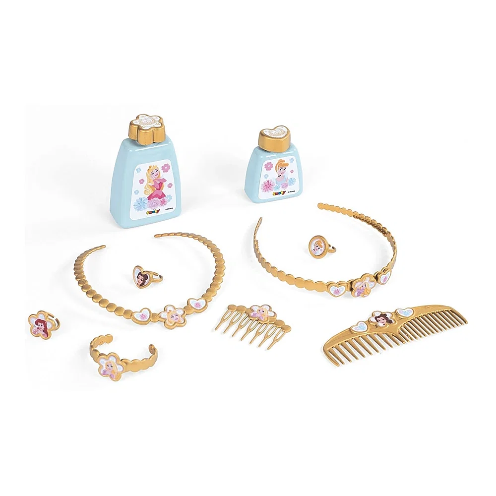 Masuta de machiaj Disney Princess 2 in 1 roz cu accesorii Smoby 3 ani [3]
