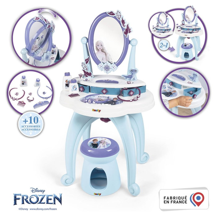 Masuta de machiaj Frozen Hairdresser 2 in 1 - Smoby 3 ani + [2]
