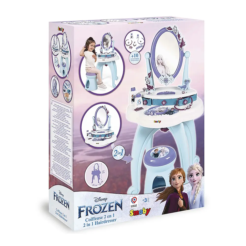 Masuta de machiaj Frozen Hairdresser 2 in 1 - Smoby 3 ani + [6]
