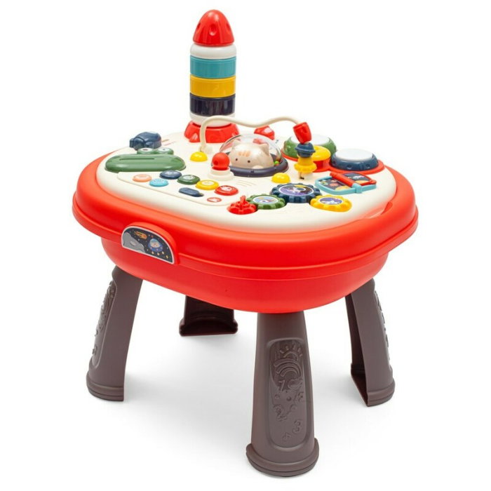 Masuta interactiva, Baby Mix, 2 in 1 pentru bebelusi, Cu lumini si sunete, Partea reversibila pentru Lego Duplo 12 luni+ [1]