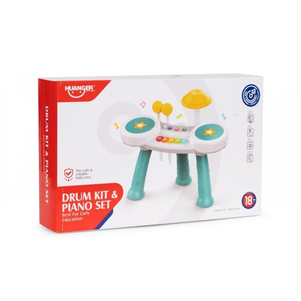Masuta Muzicala Cu Pian Si Tobe Huanger Huanger Toys 18 luni+ [4]