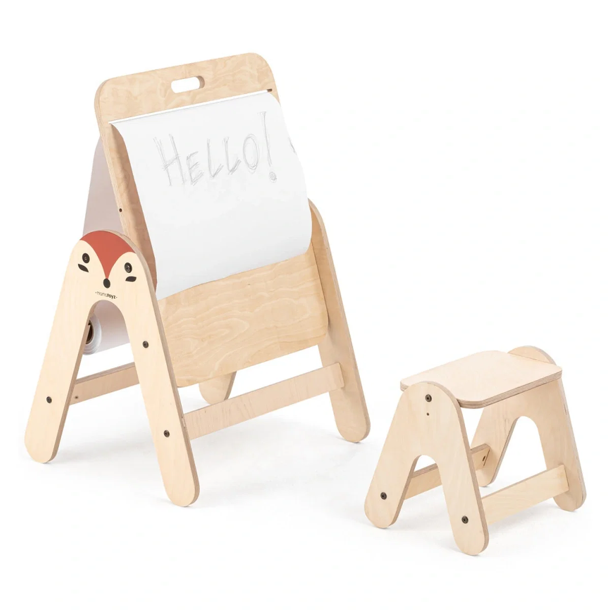 Masuta si tabla 2 in 1 cu scaunel MamaToyz Massam, Vulpita 2 ani+ [1]
