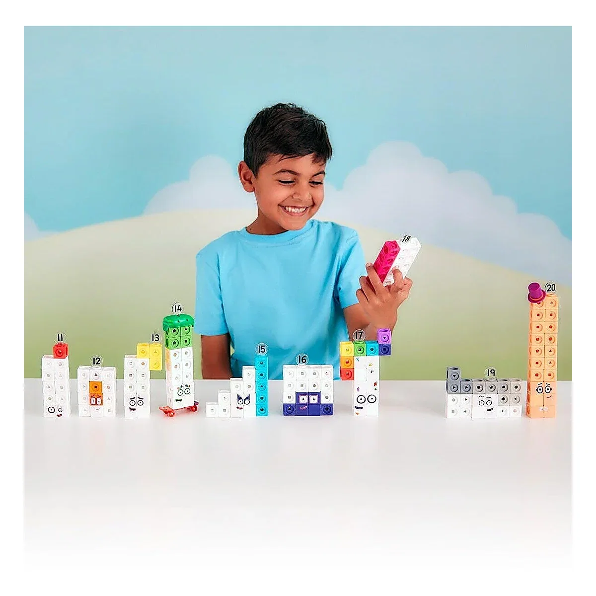 MathLink®Cubes Numberblocks in romana - Set de activitati de la 11 - 20 Learning Resources 7 ani [5]