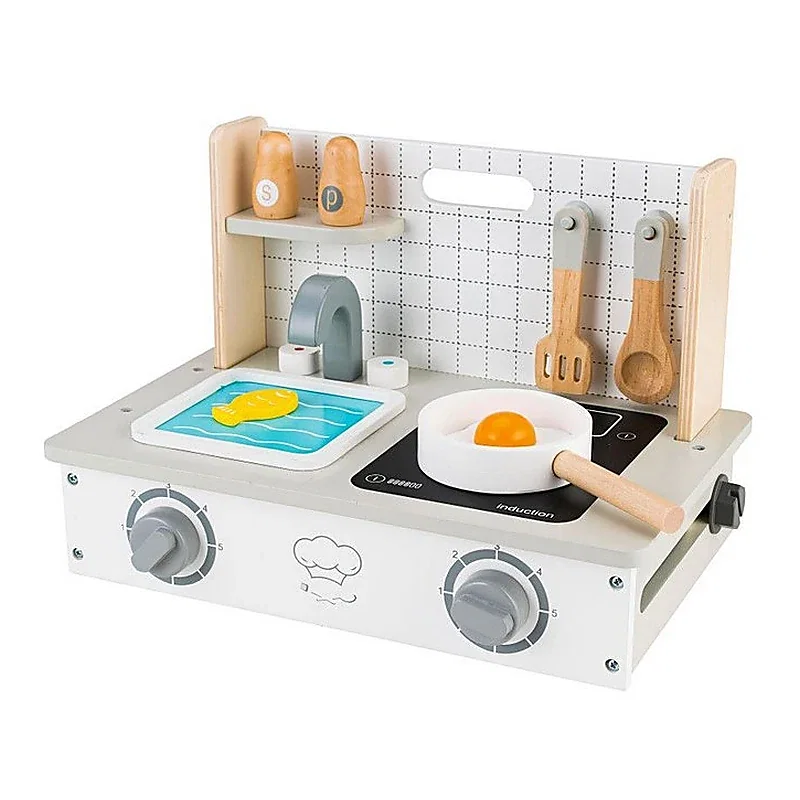 Mini bucatarie din lemn cu accesorii - Ecotoys 3 ani+ [1]