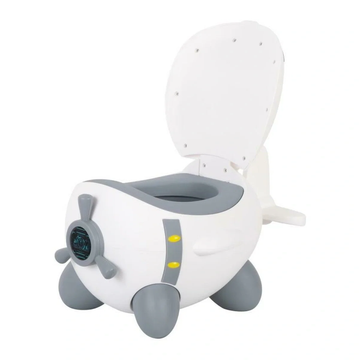 Olita copii Potty Plane, FreeON, forma de avion, 32 x 28 x 41 cm, White/Grey 18 luni [2]