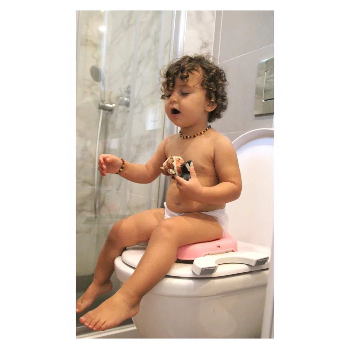 Olita portabila 2in1 BabyJem Roz Portable Seat 2 ani + [5]