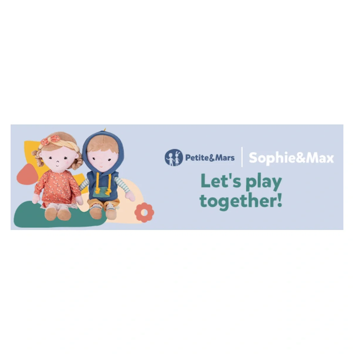 Papusa, Petite&Mars, Max 14 x 34 cm, 0 luni+, Ambalaj cu mini puzzle din carton, 35 cm, Albastru [9]