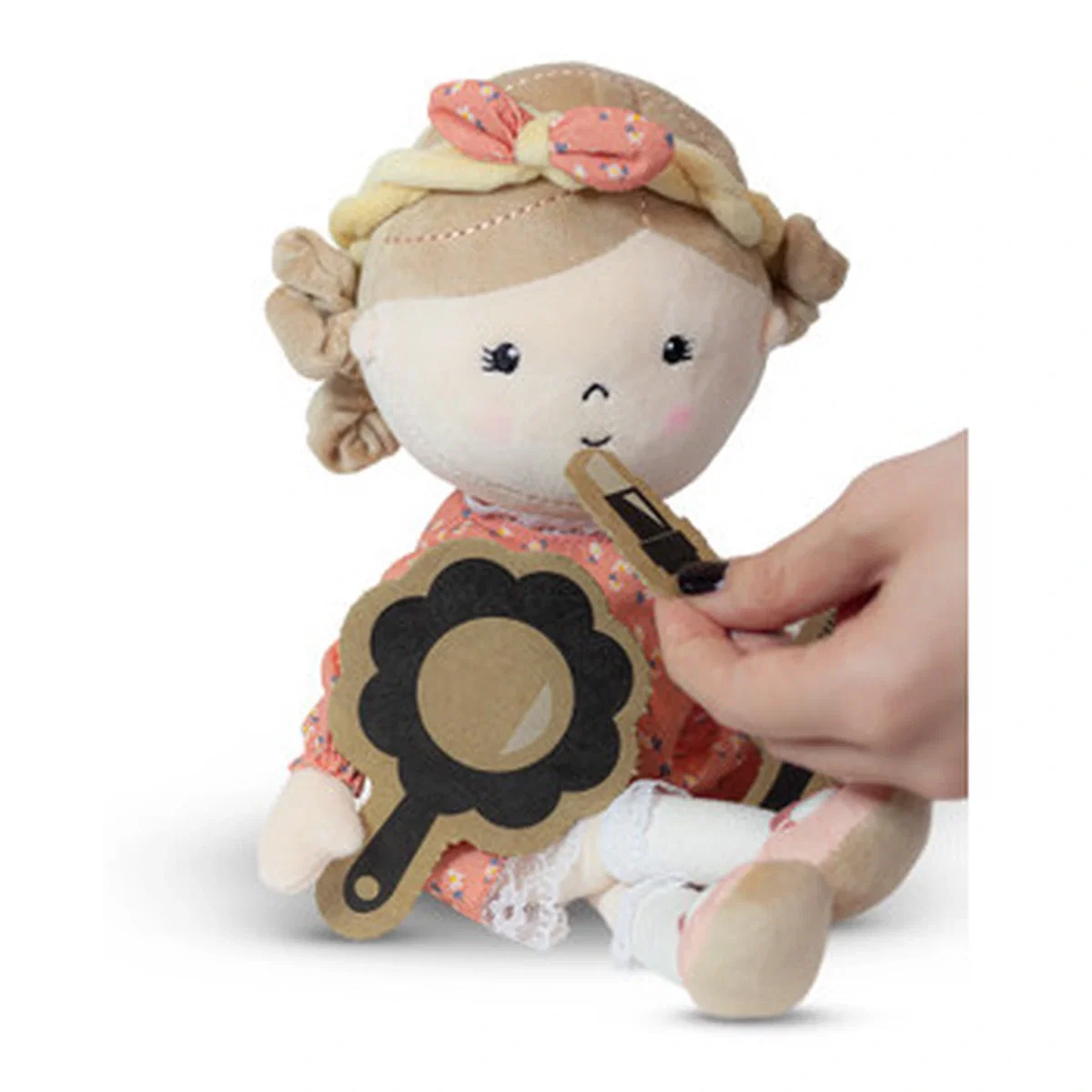 Papusa, Petite&Mars, Sophie 14 x 34 cm, 0 luni+, Ambalaj cu mini puzzle din carton, 35 cm, Roz [2]
