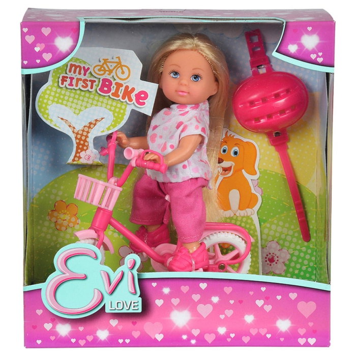 Papusa Simba Evi Love My First Bike 12 cm, Inimioare 3 ani + [2]