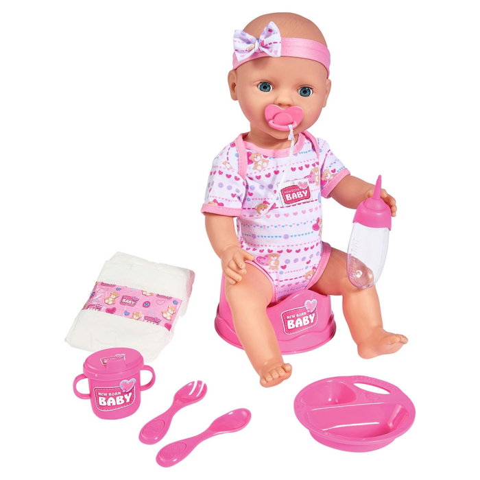 Papusa Simba New Born Baby, Baby Doll 43 cm cu accesorii 3 ani + [1]