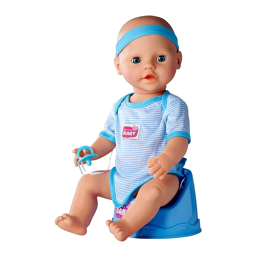 Papusa Simba New Born Baby, Baby Doll 43 cm cu accesorii albastru 3 ani + [3]