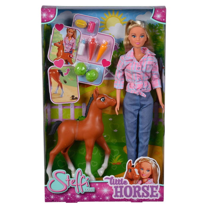 Papusa Simba Steffi Love Little Horse 29 cm cu figurina si accesorii 3 ani [6]