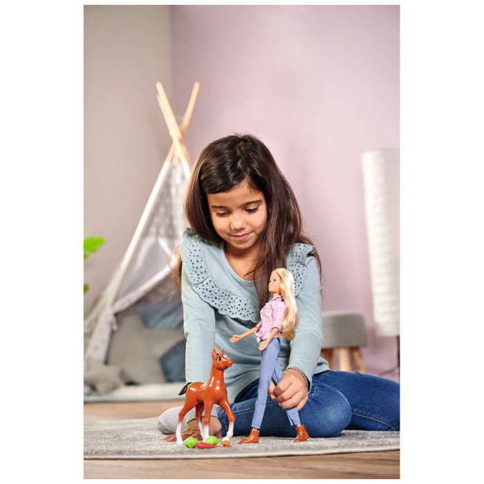 Papusa Simba Steffi Love Little Horse 29 cm cu figurina si accesorii 3 ani [8]