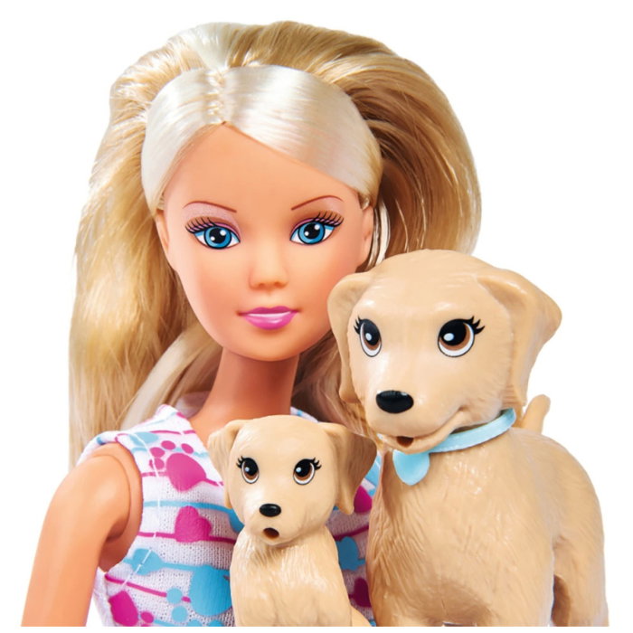 Papusa Simba Steffi Love Puppy Walk 29 cm cu 2 figurine si accesorii 3 ani + [3]