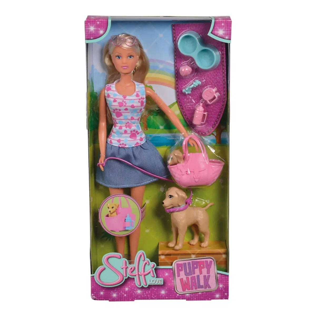 Papusa Simba Steffi Love Puppy Walk 29 cm cu 2 figurine si accesorii 3 ani + [4]