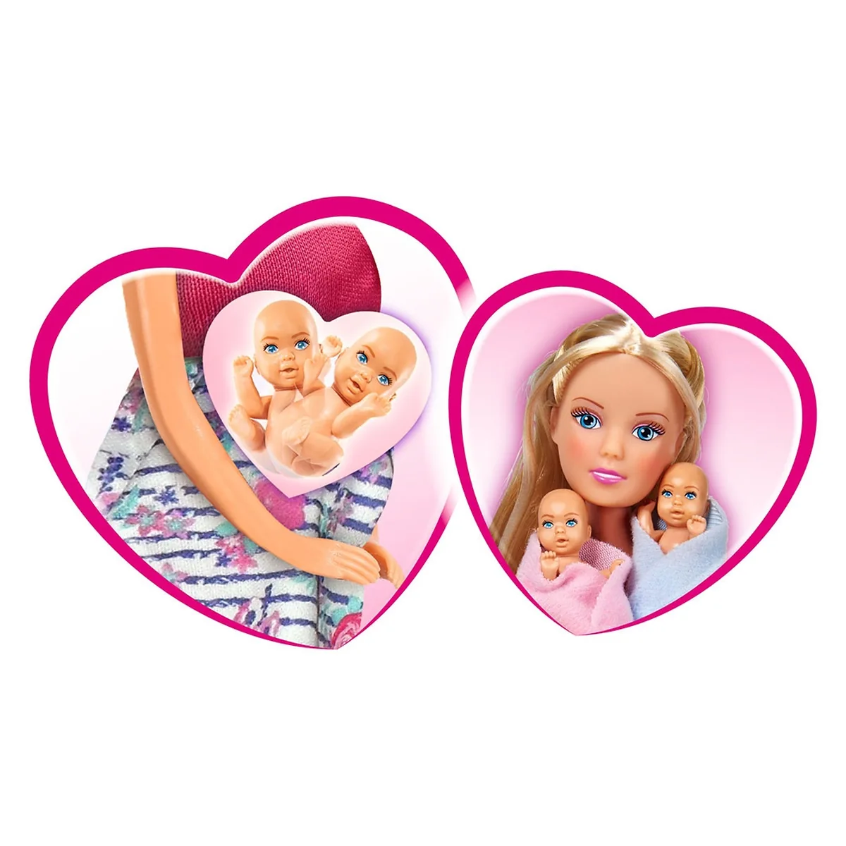 Papusa Simba Steffi Love Welcome Twins 29 cm cu accesorii 3 ani [6]