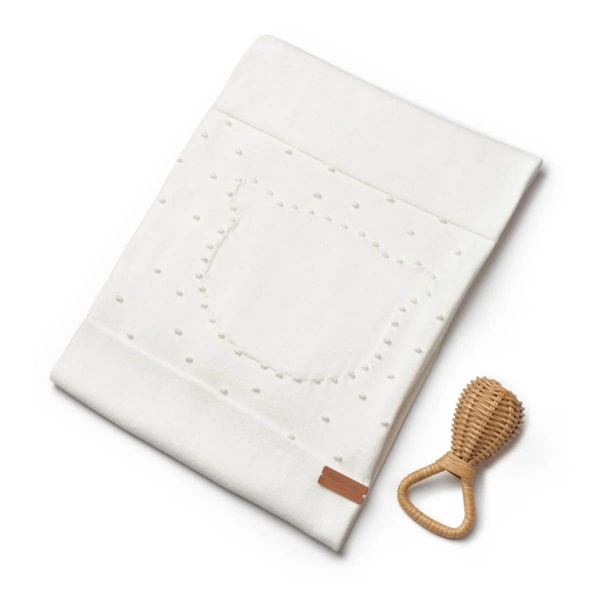 Paturica cu ursulet pentru nou nascut, 100% bumbac organic, TeddyBear, BabyCosy, Ecru [1]