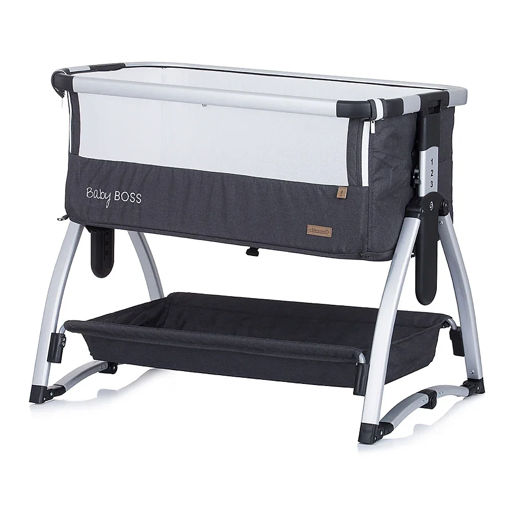 Patut Co-Sleeper Chipolino Baby Boss anthracite 6 luni [5]