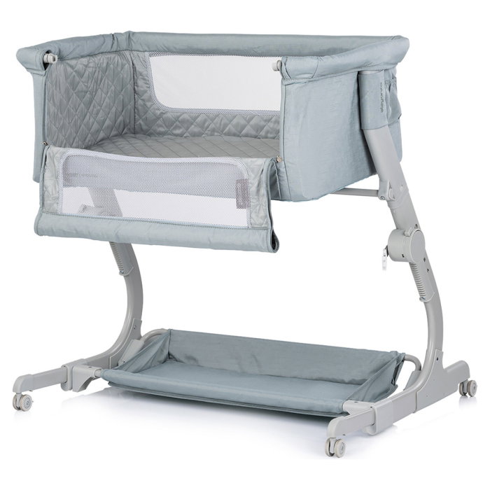 Patut co-sleeper Chipolino Eleganza cu laterala culisanta, Basil 6 luni [2]