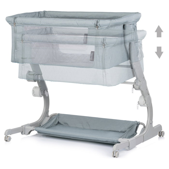 Patut co-sleeper Chipolino Eleganza cu laterala culisanta, Basil 6 luni [3]