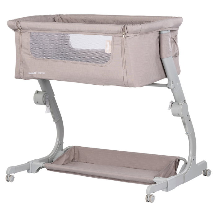 Patut co-sleeper Chipolino Eleganza cu laterala culisanta, Tiramisu 6 luni [1]