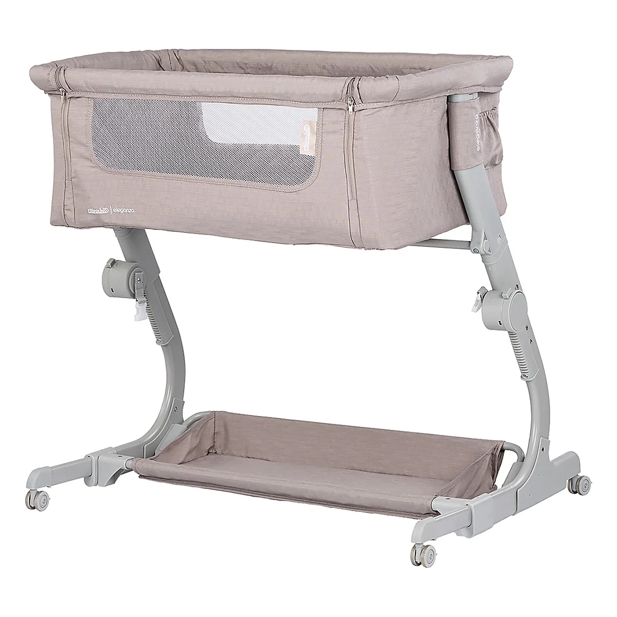Patut co-sleeper Chipolino Eleganza cu laterala culisanta, Tiramisu 6 luni [1]