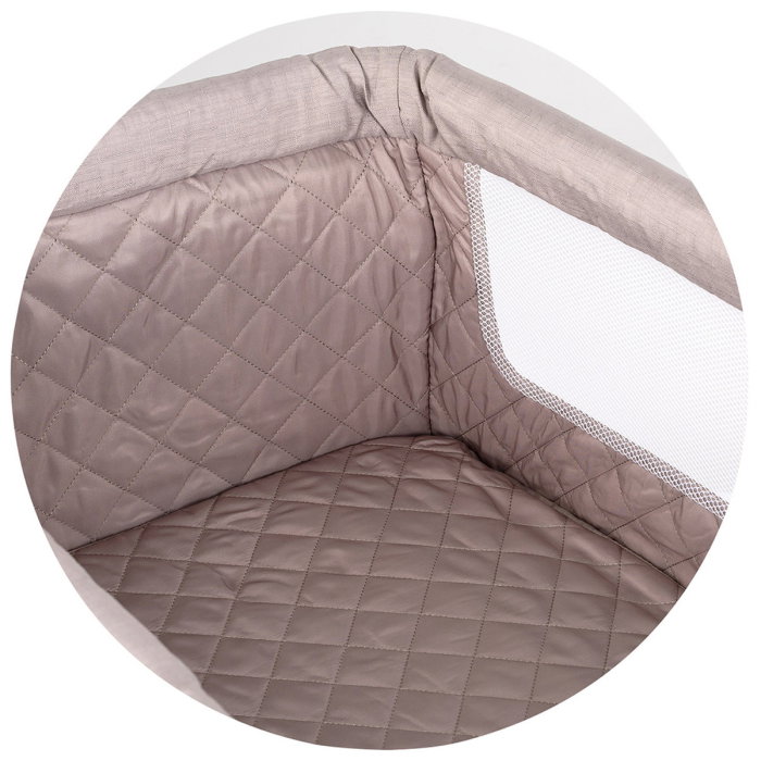 Patut co-sleeper Chipolino Eleganza cu laterala culisanta, Tiramisu 6 luni [8]