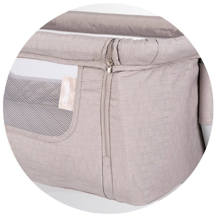Patut co-sleeper Chipolino Eleganza cu laterala culisanta, Tiramisu 6 luni [5]