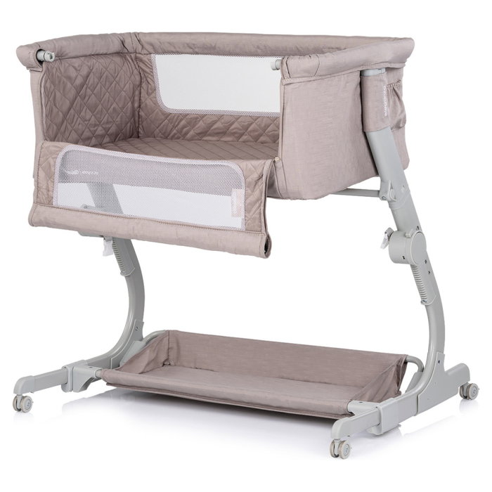 Patut co-sleeper Chipolino Eleganza cu laterala culisanta, Tiramisu 6 luni [2]