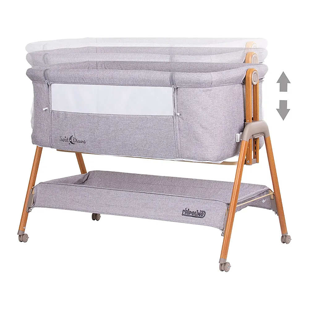 Patut Co-Sleeper Chipolino Sweet Dreams grey wood 6 luni [3]