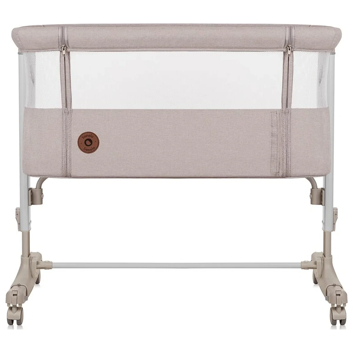 Patut co-sleeper, Lionelo, Aurora, 3 in 1, Cu leganare si setare unghiulara, Cu saltea, 0 luni+ Bej [4]