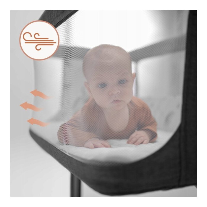 Patut co-sleeper, Lionelo, Aurora, 3 in 1, Cu leganare si setare unghiulara, Saltea cu densitate T25 si geanta [30]