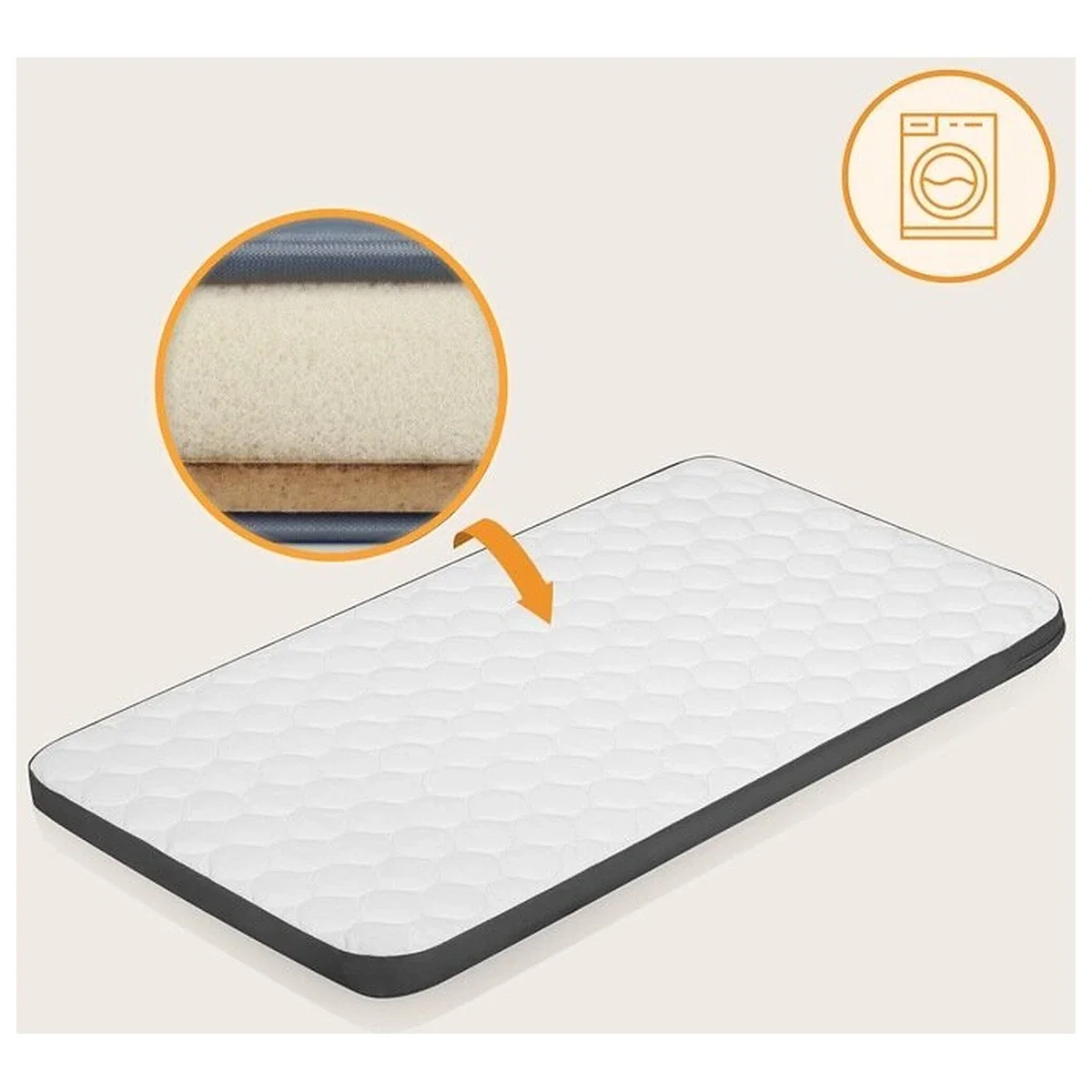 Patut co-sleeper, Lionelo, Aurora, 3 in 1, Cu leganare si setare unghiulara, Saltea cu densitate T25 si geanta [9]