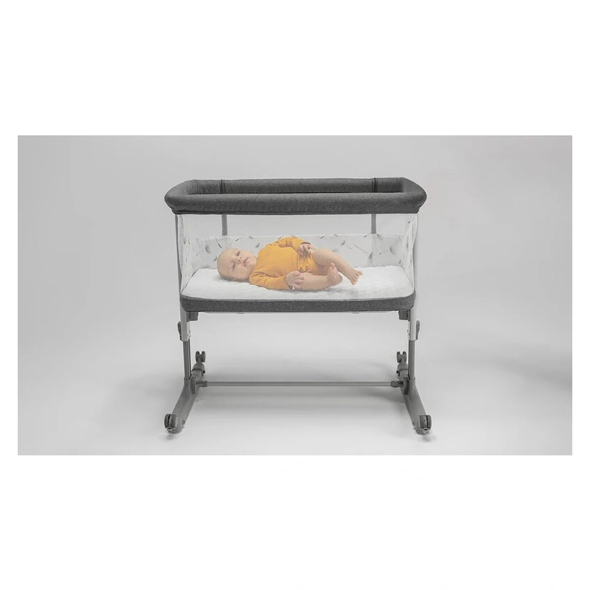 Patut co-sleeper, Lionelo, Aurora, 3 in 1, functie leganare, Include saltea si geanta transport, 5 pozitii pe inaltime, [36]