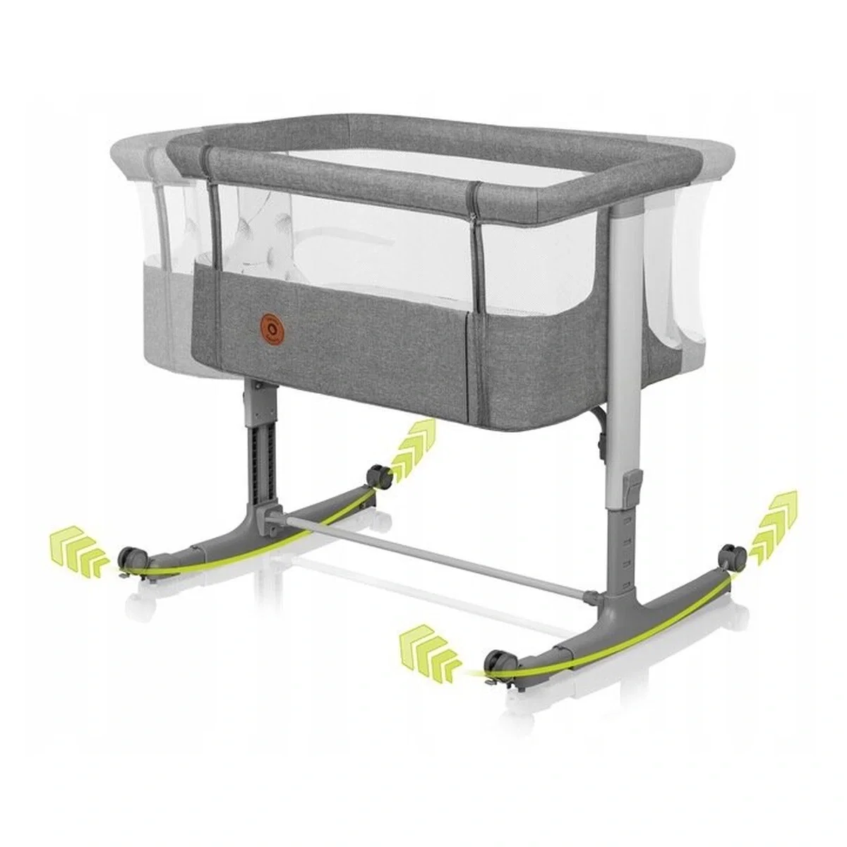 Patut co-sleeper, Lionelo, Aurora, 3 in 1, functie leganare, Include saltea si geanta transport, 5 pozitii pe inaltime, [28]