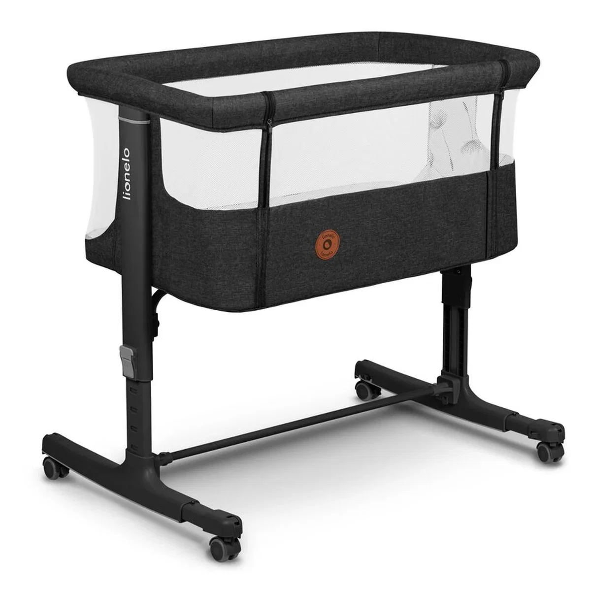 Patut co-sleeper, Lionelo, Aurora, 3 in 1, functie leganare, Include saltea si geanta transport, 5 pozitii pe inaltime, [7]