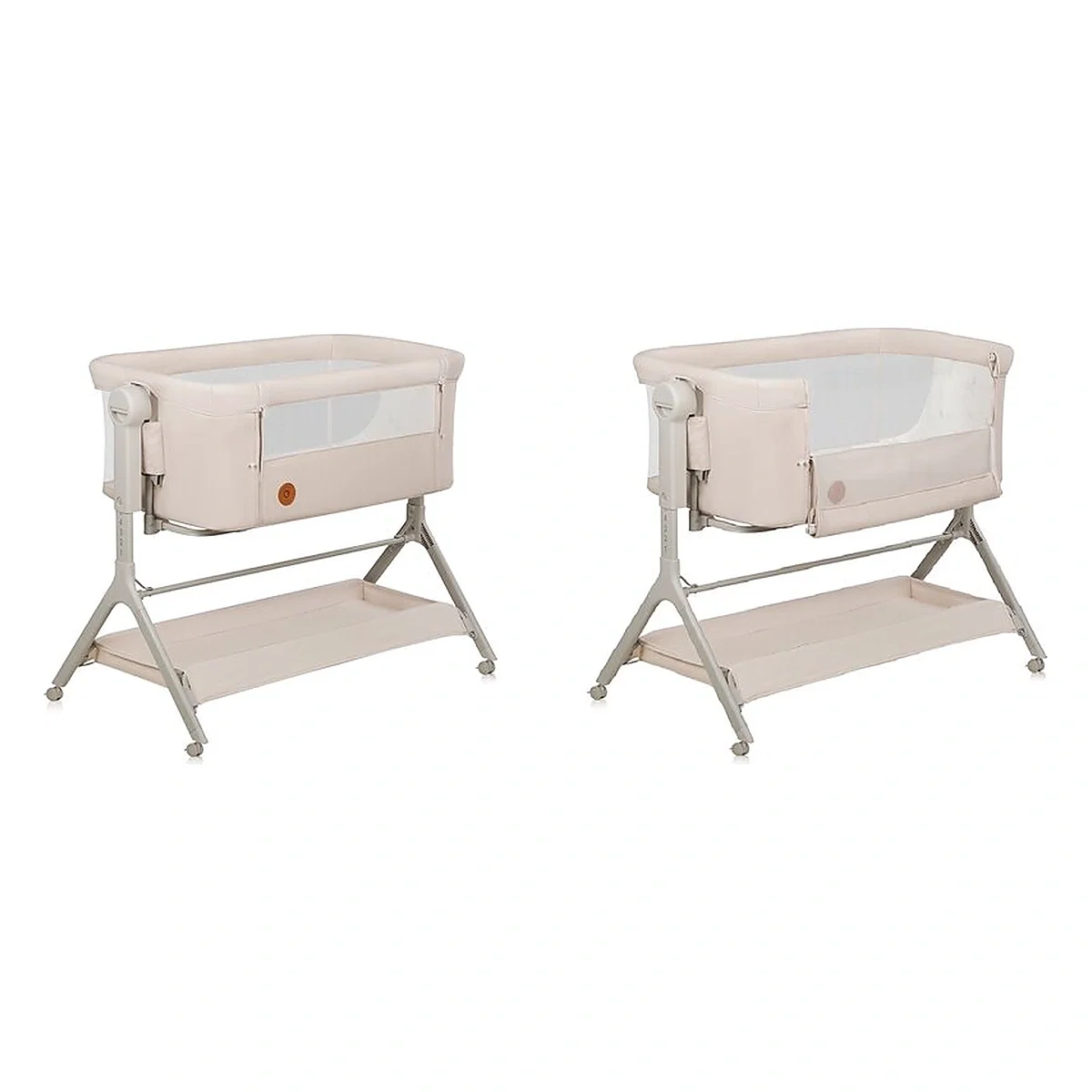 Patut co-sleeper, Lionelo, Leonie Plus, Pliabil, Cu sistem de leganare, Bej 0 luni+ [19]